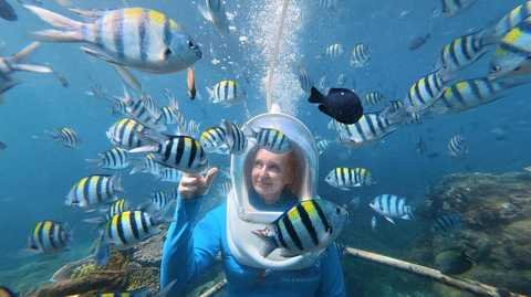 Seawalk among tropical fish
