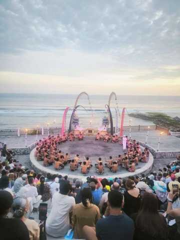 Kecak fire dance at sunset